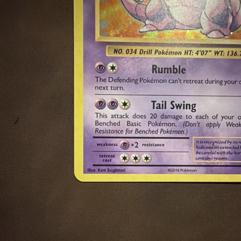 Pokémon TCG Nidoking 45/108 Evolutions 2016 Reverse Holo Rare 150HP Ken Sugimori